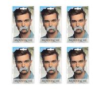 Boland - Baffi adesivi, 6 pezzi in un set, barba finta per costumi in maschera, feste a tema o carnevale