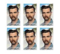 Boland - Baffi adesivi, 6 pezzi in un set, barba finta per costumi in maschera, feste a tema o carnevale