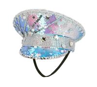 Boland - Berretto con paillettes per adulti, copricapo per costumi in maschera, carnevale, feste a tema e festival