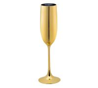 Boland - Bicchiere da champagne in plastica oro, flute da 125 ml, elegante e riutilizzabile per party o feste in giardino