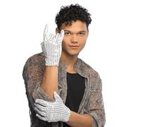 Boland BOL03073 Guanti con Strass Argentati