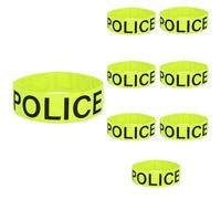 Boland - Braccialetto della polizia, set da 8 pezzi, si illumina alla luce nera, accessorio per costumi di carnevale o feste a tema