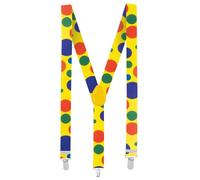 Boland - Bretelle, 1 pezzo, spandex, gomma, fibbia in metallo, toppa in pelle, bretelle, motivo, travestimento, costume, festa in maschera, carnevale