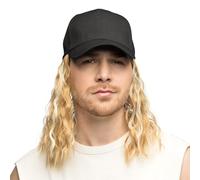 Boland - Cappellino da baseball con parrucca sintetica, cappellino per carnevale, feste a tema o festival