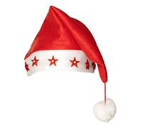 Boland- Cappello Babbo Natale con Stelle Luminose Adulti Unisex, Multicolore, Taglia unica, 513402
