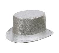 Boland - Cappello, cilindro lucido, tesa piatta, carnevale, Halloween, festa a tema, travestimento, costume, accessorio, teatro, travestimento