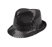 Boland - Cappello con paillettes, unisex, vestito da discoteca, accessorio, carnevale, costume, festa in maschera, festa a tema
