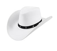 Boland Cappello Cowboy Bianco per Adulto - Grigio, Bianco - Taglia Unica
