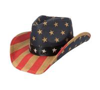 Boland 44978 - Cappello da cowboy USA con fascia, cappello western per feste a tema o carnevale, accessori per costumi di carnevale e addii al celibato