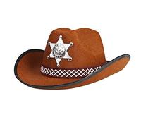 Boland - Cappello da Bambino Sceriffo Junior, Stella d'Argento, Cordoncino per Cappello, Cowboy, Carnevale, Festa in Maschera, Halloween, Festa a Tema, Travestimento, teatro