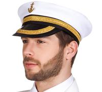 Boland 44367 - Cappello Capitano Nicholas, cappello con treccia dorata e ancora, copricapo, equipaggio, costume, carnevale, festa a tema