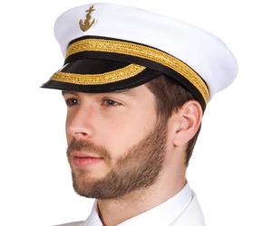 Boland - Cappello da capitano Nicholas, 59 cm | Cappellino con passamaneria e ancora per costumi da capitano, Carnevale e feste a tema, uniforme, lavoro
