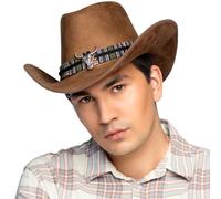 Boland - Cappello da cowboy Django per adulti, cappello western per costumi di carnevale, carnevale e feste a tema
