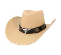 Boland - Cappello da cowboy Wyatt con nastro, cappello western per feste a tema, carnevale, accessori per costumi di carnevale, addio al celibato