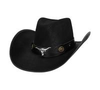 Boland - Cappello da cowboy Wyatt con nastro, cappello western per feste a tema, carnevale, accessori per costumi di carnevale, addio al celibato