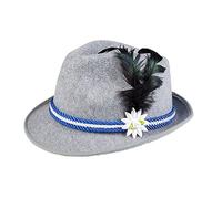 Boland - Cappello da festa popolare, cappello in feltro con nastri e fiori, bavarese, donna bavarese, cappello tirolese, accessorio, costume, carnevale, festa in maschera