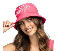 Boland - Cappello da pescatore Bride per addio al nubilato, berretto per festa della sposa, cappello a secchiello per la sposa e le damigelle