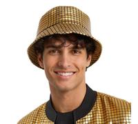 Boland - Cappello da pescatore Disco Diamond, 58/59 cm | Cappello a secchiello olografico per festival, carnevale o feste a tema