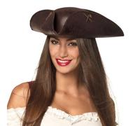 Boland 81940 - Cappello da pirata ammiraglio per adulti, classico tricorno come accessorio per costumi di carnevale, Halloween e feste a tema