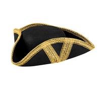 Boland - Cappello da pirata, per adulti, bucaniere, capitano, cappello a tricorno (Confezione da 2)
