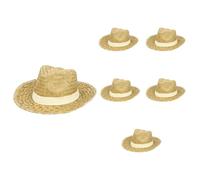 Boland - Cappello di paglia Summer per adulti, set da 6 pezzi, cappello per costumi, carnevale e feste a tema, copricapo