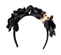 Boland 97007 - Cerchietto Dia de los Muertos, diadema con teschio e fiori, Giorno dei Morti, festa messicana, accessorio per costumi in maschera, costume di Halloween, carnevale, festa a tema