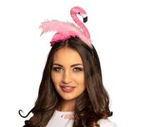 Boland 52565 - Cerchietto fenicottero, copricapo, peluche, diadema, costume, travestimento, festa a tema, carnevale