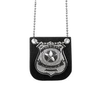 Boland Collana con Distintivo della Polizia, Colore Argento/Nero, Talla única, BOL64333
