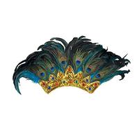 Boland - Copricapo Regina dei pavoni | Cerchietto con piume e pietre decorative per costumi, Carnevale e feste a tema, pavone
