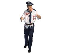 Boland - Costume adulto poliziotto zombie, costume per adulti, costumi in maschera, Halloween, poliziotto horror