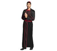 Boland- Cardinale Costume Adulto, Nero/Rosso, M/L, 83852