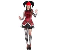 Boland - Costume da Arlecchino per donna, costume di carnevale, set di costumi per Halloween, carnevale e feste in maschera