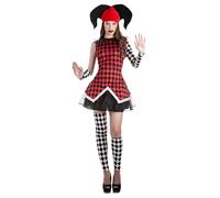 Boland - Costume da Arlecchino per donna, costume di carnevale, set di costumi per Halloween, carnevale e feste in maschera