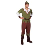 Boland - Costume da Cacciatore della foresta per adulto, camicia, pantaloni con cintura, copristivali e cappello, cacciatore, Robin Hood, set, carnevale, festa in maschera