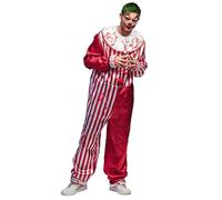 Boland - Costume da clown assassino per adulti, costume da uomo, costume horror per Halloween o carnevale