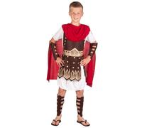 Boland - Costume da gladiatore per bambino, set con tunica, protezioni per braccia e gambe, guerriero, cavaliere, carnevale, festa in maschera