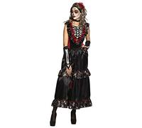 Boland - Costume da La Muerte per Adulto, Vestito, Manette, Collana e Accessori per Capelli, Carnevale, Festa a Tema, Halloween, Giorno dei Morti