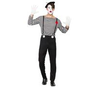 Boland - Costume da mimo 6 pezzi, costume in maschera per feste a tema e carnevale, set di costumi