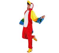 Boland Costume Pappagallo per Adulti Tuta in Peluche con Cappuccio Multicolore 195 cm