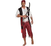 Boland 83845 - Costume da pirata, taglia M/L, set da bandana, camicia con gilet, cintura e pantaloni, per uomo, carnevale, motto party