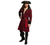 Boland - Costume da pirata per uomo con mantello, cappello, plastron e cintura per carnevale, Halloween e cosplay, costume da pirata