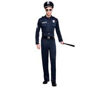 Boland - Costume da poliziotto per uomo, 4 pezzi, costume in maschera per feste a tema, Halloween o carnevale, costume da poliziotto