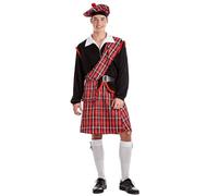 Boland - Costume da scozzese per uomo, 4 pezzi, costume in maschera per feste a tema, Halloween o carnevale, costume tradizionale scozzese