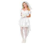 Boland - Costume da sposa, set di costumi con abito, velo e guanti per feste a tema, Carnevale e feste "Bride to Be"