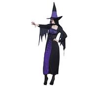 Boland - Costume da Strega Viola per Donna, Set con Abito, Collana e Cappello, Costumi di Carnevale da Donna, Travestimento