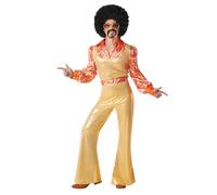 Boland - Costume Funky King, completo anni '70 con camicia, pantaloni, top e cintura per Carnevale e feste a tema