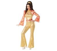 Boland - Costume Funky Queen, tuta da discoteca anni '70 con fascia per capelli, gilet e cintura per Carnevale e feste a tema