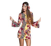 Boland Costume donna adulto Hippie Groovy Girl – vestito e fascia per capelli multicolore – Taglia M