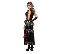 Boland - Costume da La Muerte per Adulto, Vestito, Manette, Collana e Accessori per Capelli, Carnevale, Festa a Tema, Halloween, Giorno dei Morti