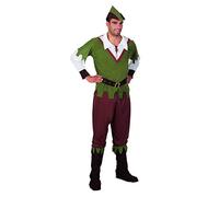 Boland - Costume per adulti Forest Hunter, camicia, pantaloni con cintura, copristivali e cappello, cacciatore, Robin Hood, set, carnevale, festa a tema